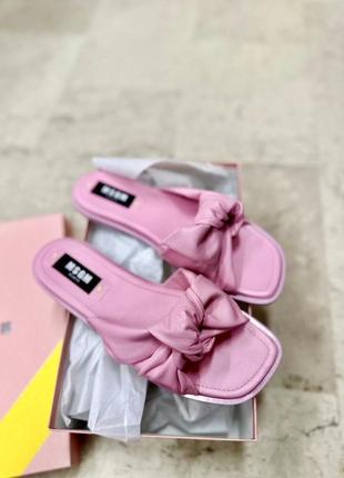 Шльопанці msgm шкіра оригінал босоніжки old money