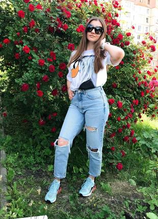 Мом джинси рвані zara 38 розмір