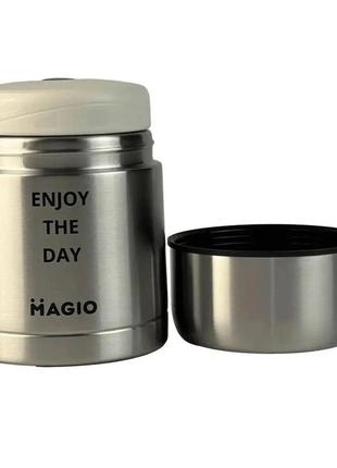 Термос magio mg-1036 харчовий вакуумний 1000 мл, контейнери для їжі з відсіками, термос для їжі на роботу2 фото
