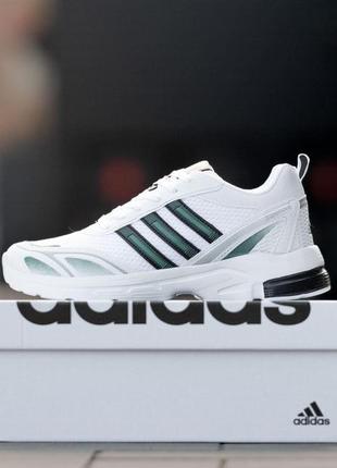 Мужские кроссовки adidas response white green белые легкие спортивные кроссовки адидас весна лето