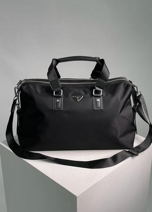 Prada re-nylon and saffiano leather duffle bag