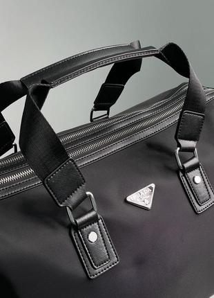 Prada re-nylon and saffiano leather duffle bag9 фото