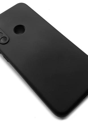 Силіконовий чохол soft touch з мікрофіброю для xiaomi redmi note 8т чорний