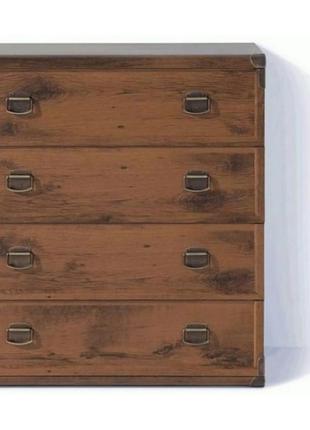 Комод в спальню вмк (брв) индиана jkom4s/80 дуб шутер (grb-1577)