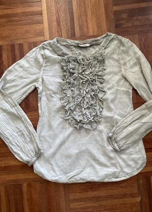 Нова дизайнерська бавовняна батістова блуза в романтичному стилі kosmika venezia m італія 🇮🇹1 фото