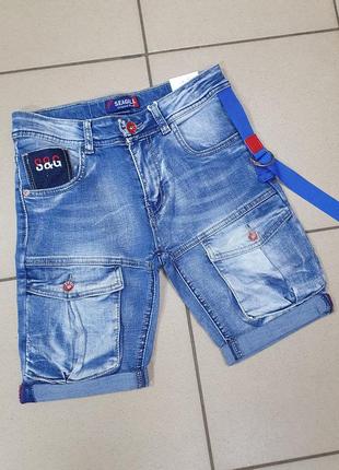 Бриджи seagull карго 134-164 арт.1405, 146, голубой