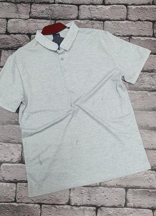 Футболка  поло panda мужская xl-5xl , 5xl,  серый