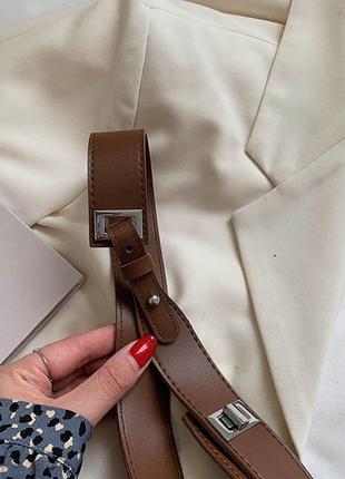 Сумка кросбоді бежева 9