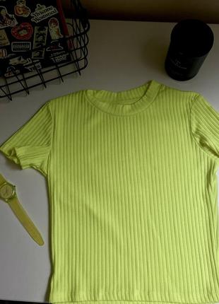 Кроп топ жіночій в рубчик   pull and bear