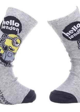 Шкарпетки minons hello london сірий діт 31-34, арт.37014-1