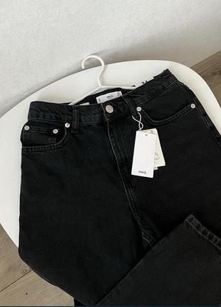 Джинси чорні базові по фігурі мом mango mom fit 32,34