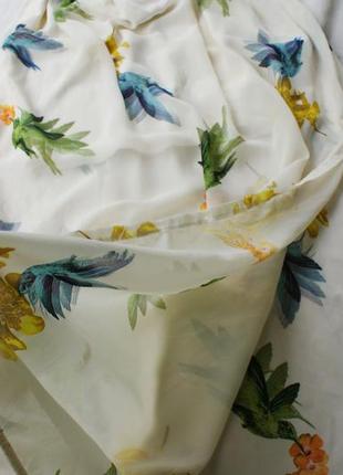 Красивое длинное платье платье макси сарафан принт колибри цветы от new look5 фото