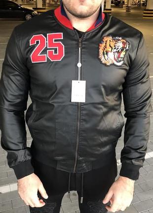 Бомбер gucci jacket bomber tiger 25 black