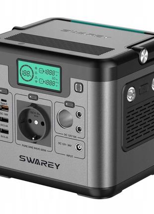 Портативная электростанция swarey s500 518/вт/ч (пиковая 1000 вт)