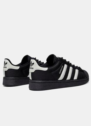 Женские кроссовки адидас суперстар / adidas superstar 'core black'6 фото
