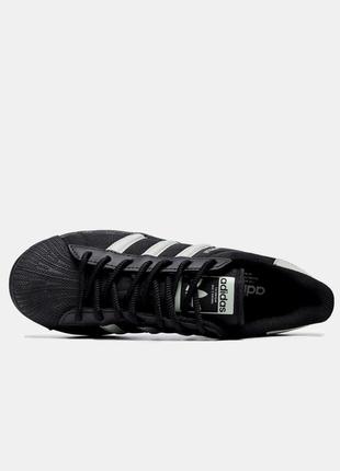 Женские кроссовки адидас суперстар / adidas superstar 'core black'3 фото