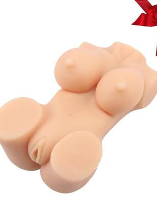 Мастурбатор-торс з вібрацією chisa giving kelly 3d doll, тілесний