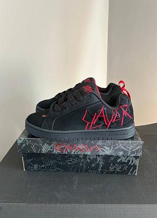 Кроссовки dc х slayer court graffik black red