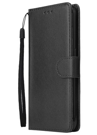 Чехол книжка на samsung a03s черный прошитый