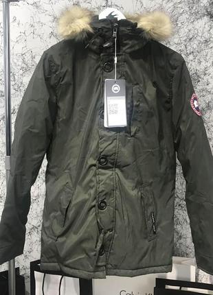 Зимова куртка canada goose carson parka military green