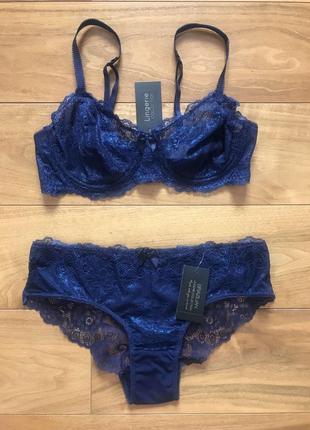 Комплект белья matalan (англия) бюст-75с-80в, трусики с.