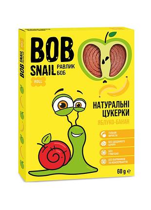 Натуральні фруктові цукерки "яблуко-банан" bob snail (равлик боб), 60 г