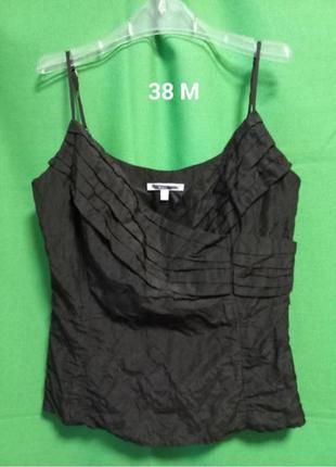 Quin & donnelly сатиновый жатый топ из вискозы и коттона, на шёлковой подкладке