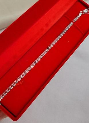 Футляр для браслетов прямоугольный бархатный красный длинный