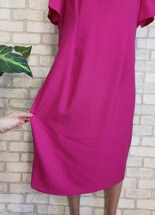 Новое стильное платье миди в сочно розовом цвете фуксия, размер 2-3хл6 фото