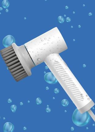 Электрощетка беспроводная +3 насадки для уборки, ipx7 /1200mah