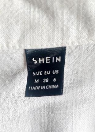Белая женская блуза shein 2