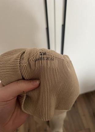 Бежеві лосіни в рубчик з пушап ефектом