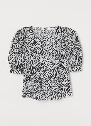 Новая хлопковая блуза h&m