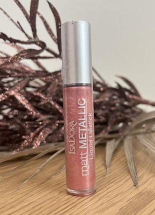 Оригинал жидкая помада для губ isadora matt metallic liquid lipstick, 87 glow getter
