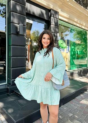 Платье разлетайка штапель диагональ 42-60 р-р