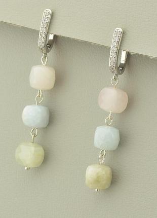 Сережки монгіліт (родій)