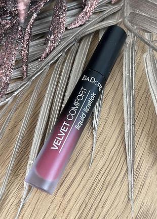 Оригинальный isadora velvet comfort liquid lipstick жидкая помада 62 red plum