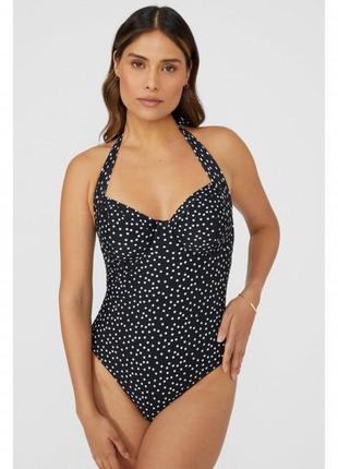 Сдельный слитный закрытый цельный купальник на большую грудь boohoo 34f