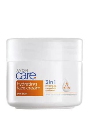 Avon care зволожуючий крем для сухої шкіри з вітаміном e і олією макадамії 100мл