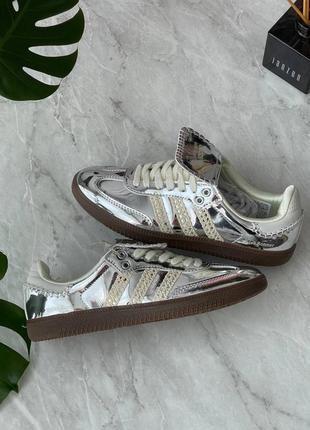 Женские кроссовки adidas samba x wales bonner silver metallic ig8181