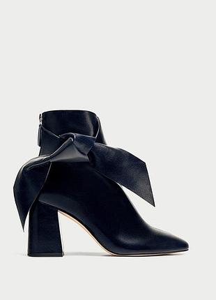 Ботильони черевики zara із бантиком