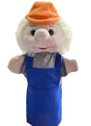 М'яка іграшка-рукавичка будівельник різнокольоровий 33 см м163