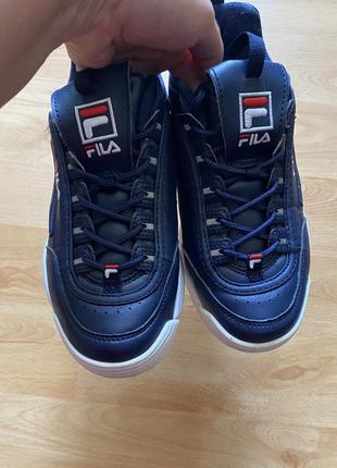 Кожаные кроссовки hat fila3 фото
