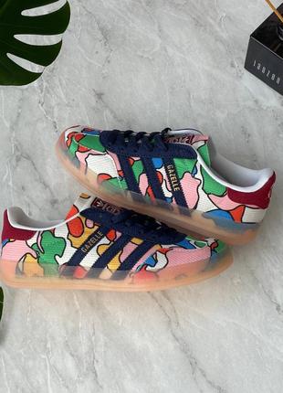 Женские кроссовки sean wotherspoon × adidas gazelle indoor corduroy ecru tint shadow navy ig2849