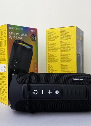 Портативна бездротова колонка під'єднання: usb / bluetooth водонепроникна borofone br21 colorful чорний