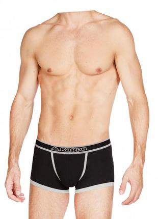 Труси-боксери kappa boxer uomo elastico logo centrato чорний чол m
