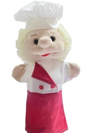 М'яка іграшка-рукавичка кухар різнокольоровий 33 см м160