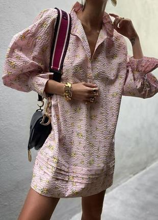 Мини платье хлопковое zara,p.l и xl