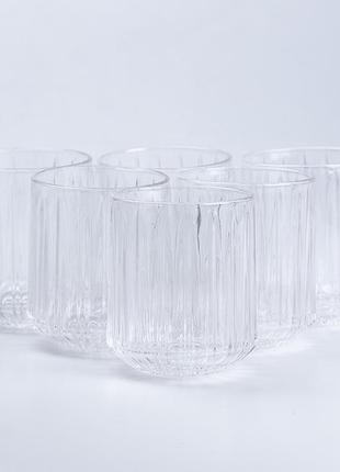Стакан для воды и сока стеклянный прозрачный