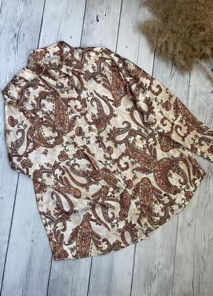 Красивая шелковая блузка, рубашка fulla moda s/m (36/38)8/10
